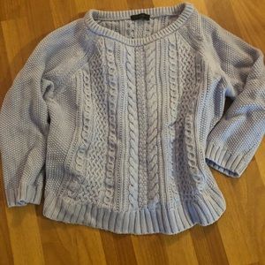 Jcrew cropped cotton cable knit sweater